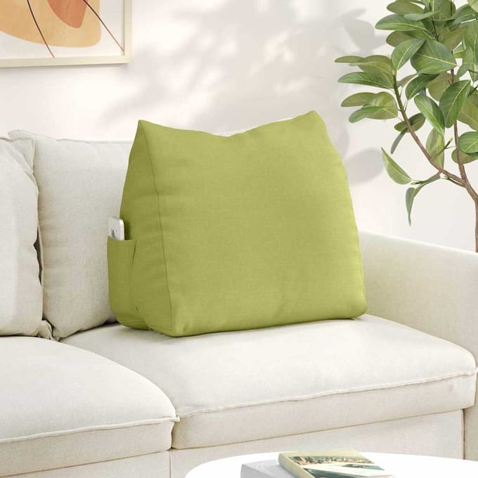 vidaXL - Rugkussen - Lichtgroen - 60 - x - 50 - x - 20 - cm - Stof