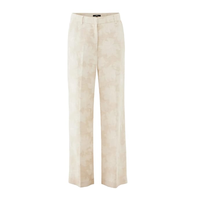 Damesbroek Mexx Flower jacquard straight leg