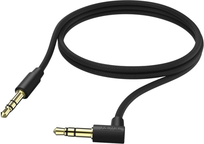 Hama Audiokabel 3,5 mm jack 90° 1,0 m zwart