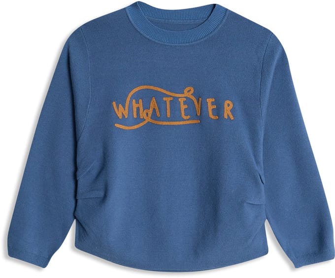 4PRESIDENT Sweater meisjes - Blue - Maat 98 - Meisjes trui