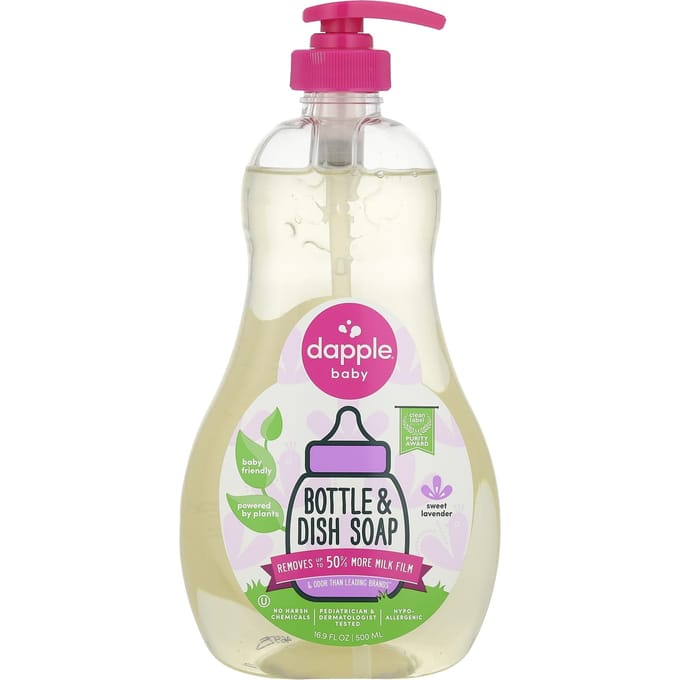 Dapple Baby, Savon pour biberons et vaisselle, Lavande douce, 16,9 fl oz (500ml) white