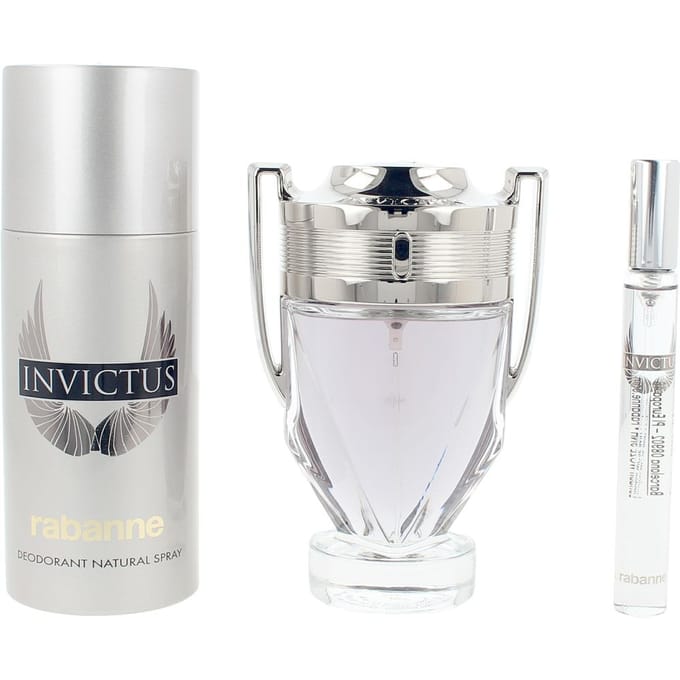 Paco Rabanne Invictus Gift 3-Set Eau de Toilette 100 ml + Deo 150 ml + EDT 10 ml