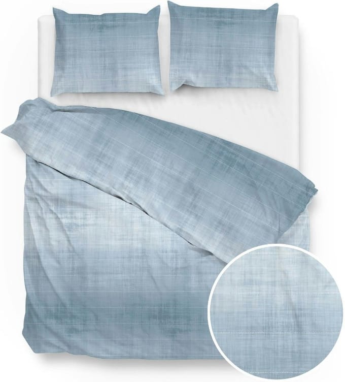 Zohome Eres Dekbedovertrek - Flanel - Lits-jumeaux - 240x200/220 cm - Blue