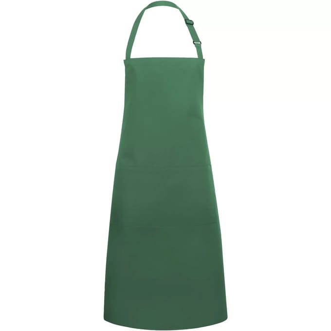 Karlowsky Oversized Bib Apron Basic with Buckle and Pocket KY133 - Forest Green (ca. Pantone 554C) - 100 x 100 cm