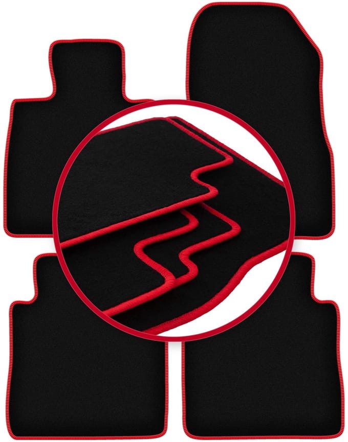 CARLUX-RED automatten voor: Nissan Note II hatchback (2012-)