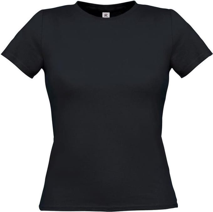 B&C T-shirt dames model zwart. maat xxl