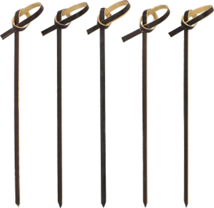 250 Fingerfood prikkers 10 cm zwart Knot