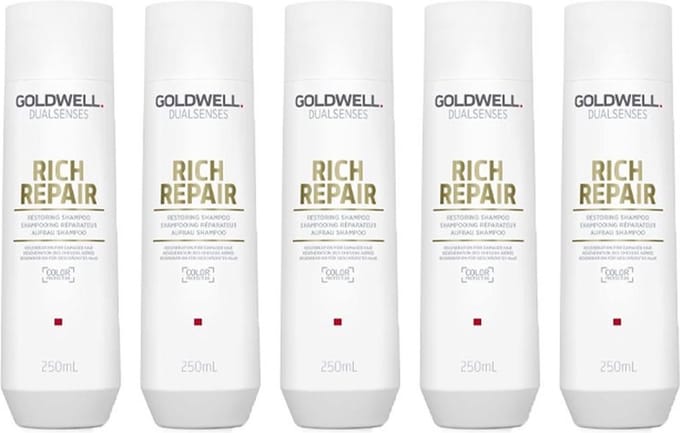 5x Goldwell Dualsenses Rich Repair Restoring Shampoo 250ml