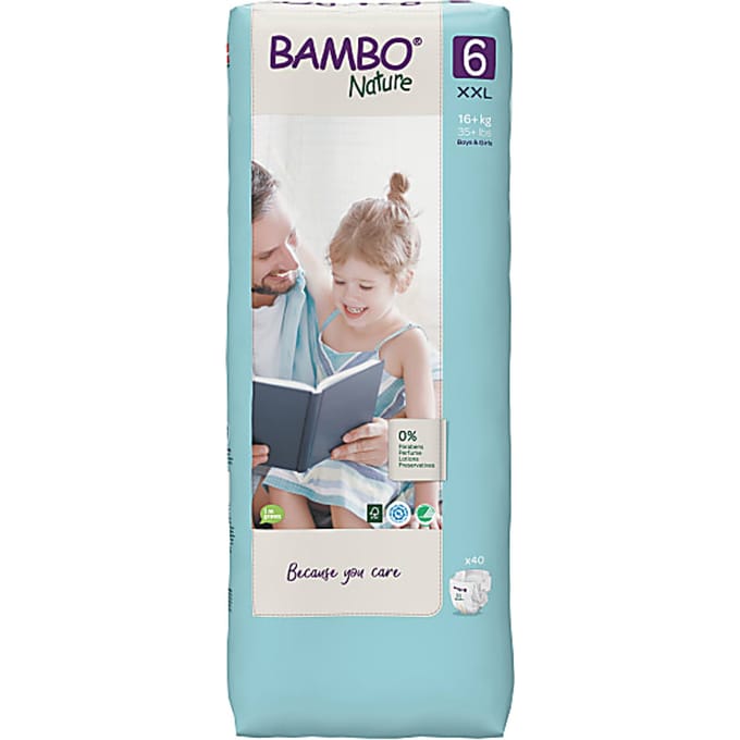 Bambo Nature Luiers Maat 6 (16-30 kg) - 40 stuks