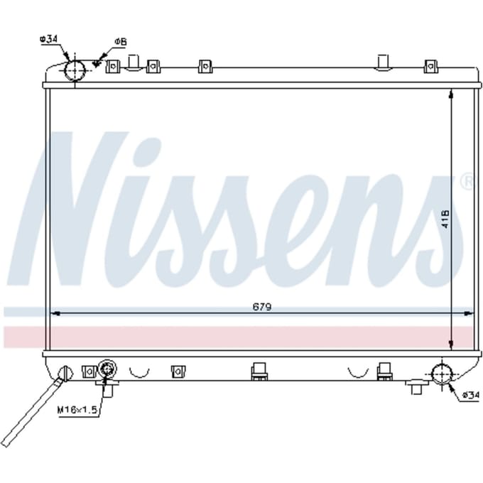 Radiator, motorkoeling NISSENS 61668