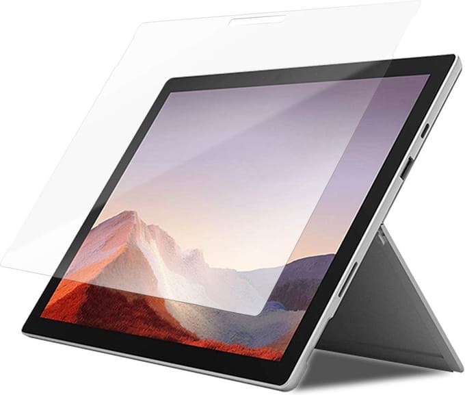 Avizar Tempered Glass Screenprotector Geschikt voor Microsoft Surface Pro 7, Transparant