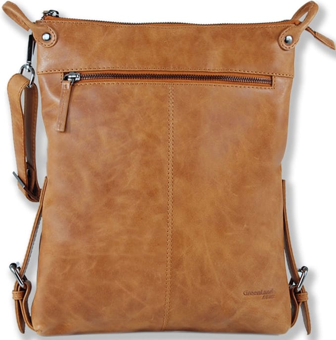 Greenland Nature Lichte Schoudertas Leer 27 cm - Dames - braun