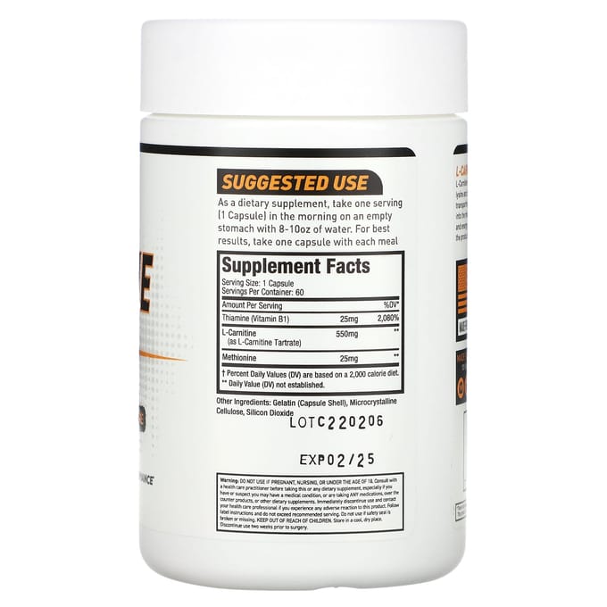 MuscleSport, L-carnitine, Revolution, 60 capsules