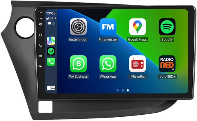 CarPlay autoradio geschikt voor Honda Insight | 2009 t/m 2014 | Android 13 | Draadloos Apple CarPlay & Android Auto | 2GB + 32GB | 8-Core processor | Davilon | 2025 model | 2009 2010 2011 2012 2013 2014 | Bluetooth & Wifi