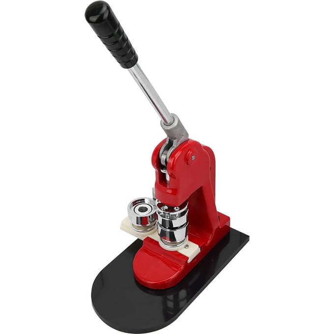 Aluminiumlegering Knopmaker 32mm Badge Knop Maakmachine met Verbruiksartikelen red