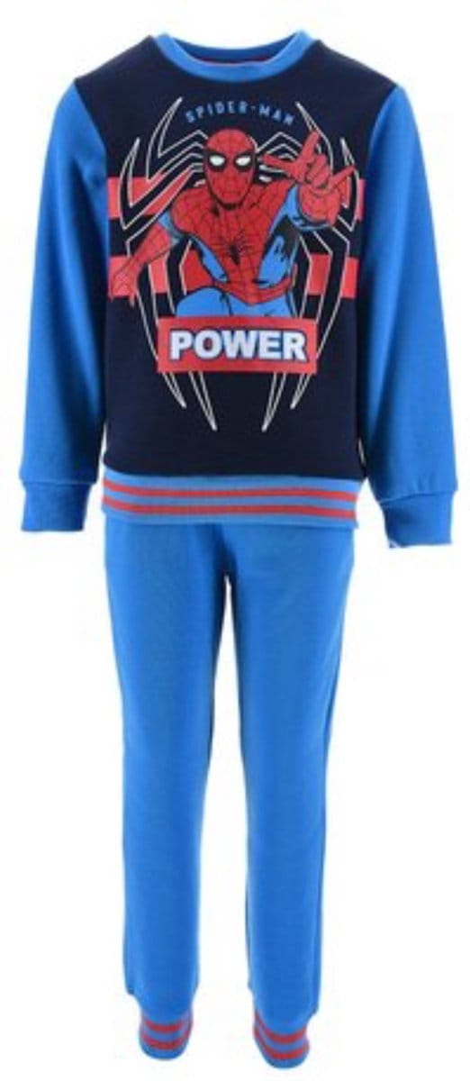Marvel Spiderman Set / Joggingpak / Huispak / Vrijetijdspak - Blauw - Maat 92/98 (tot 3 jaar)