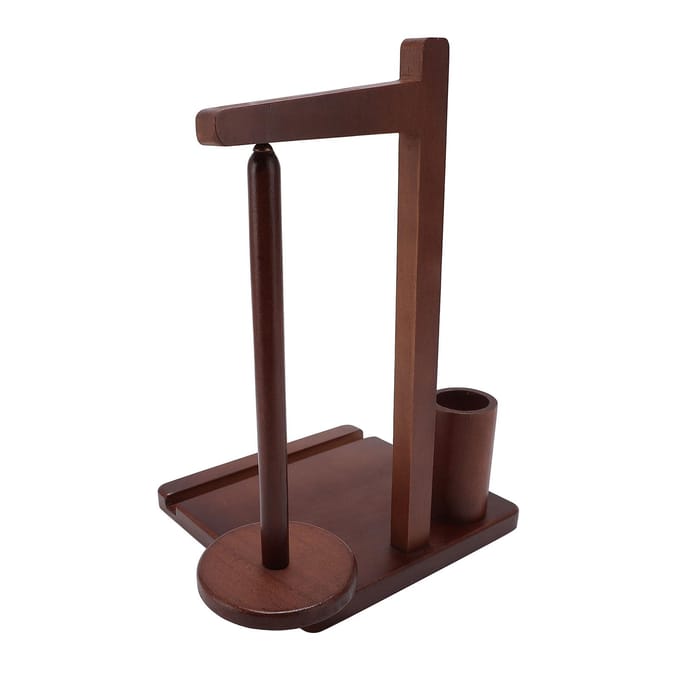 Porte-pelote Multifonctionnel Magnétique en Bois Support de Rangement pour Laine à Tricoter Porte-téléphone black