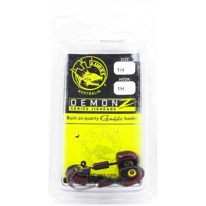 Tackle Tactics TT Demonz Jig Head 1/4 oz 1H 3/pack Rode Nachtmerrie (7730)