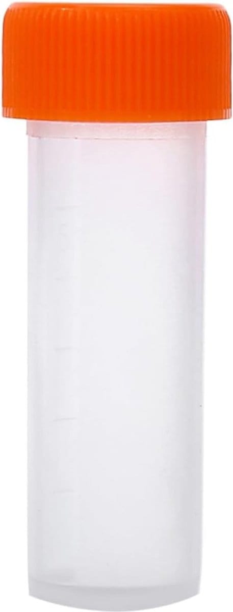 Set van 10 heldere plastic proefbuizen met schroefdop - 5ml opslag voor laboratoriumexperimenten en monsters