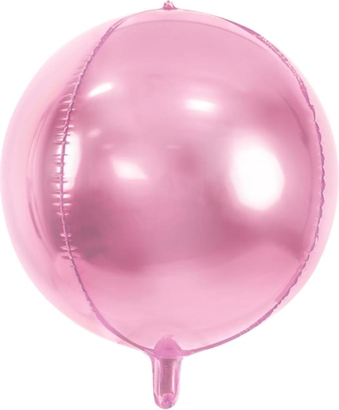 Partydeco - Folieballon rond Roze