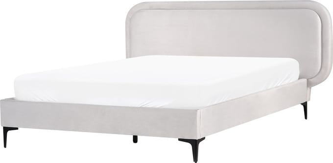 SUZETTE - Tweepersoonsbed - Lichtgrijs - 140 x 200 cm - Polyester