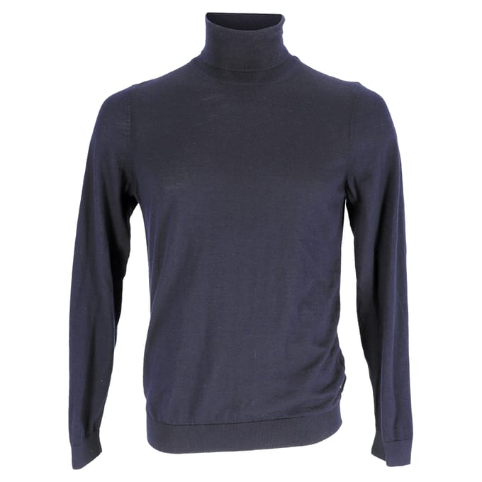 Boss coltrui in marineblauwe wol