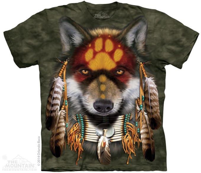 T-shirt Native Wolf Spirit M