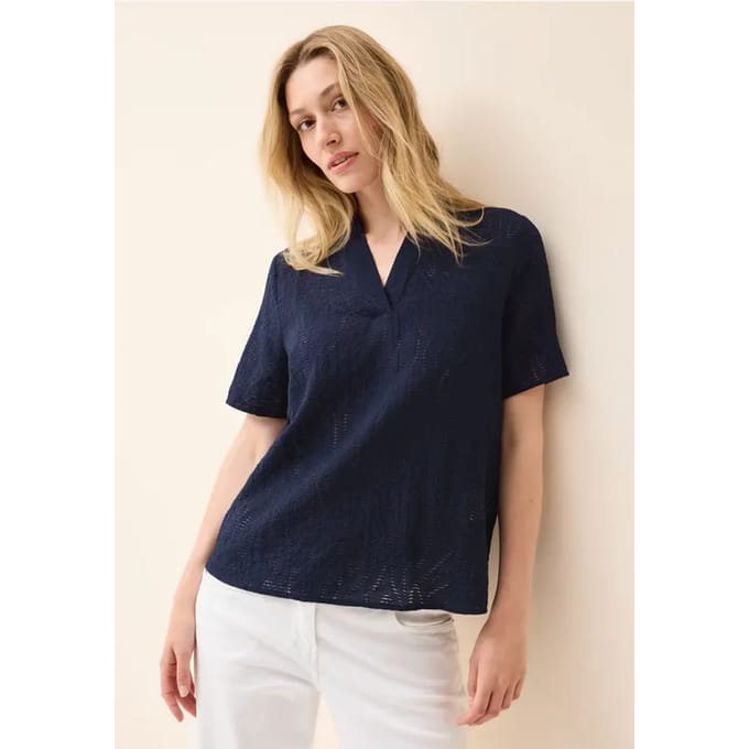 Blouse shirt met textuur