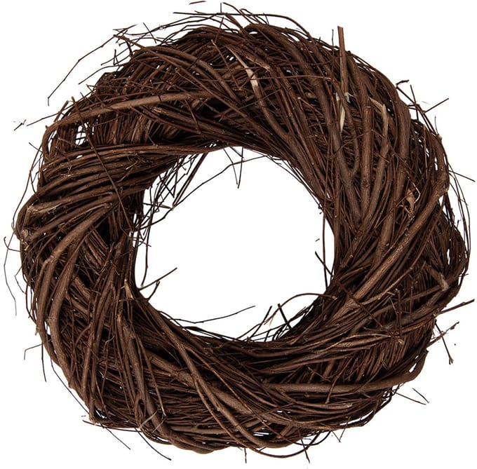 Clayre & Eef Krans Ø 25x7 cm Bruin Rotan