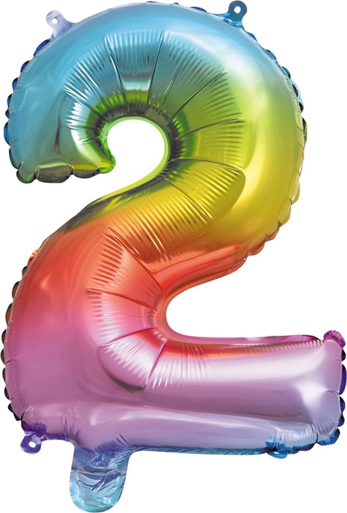Folieballon 16" nmr. 2 - Regenboog