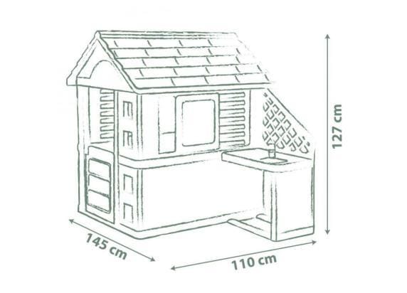 Smoby - Pretty House met zomerkeuken - Speelhuis - Vanaf 2 jaar.