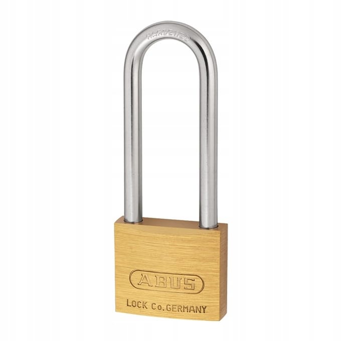 ABUS Hangslot 719/40HB63 Messing met Hoge Beugel