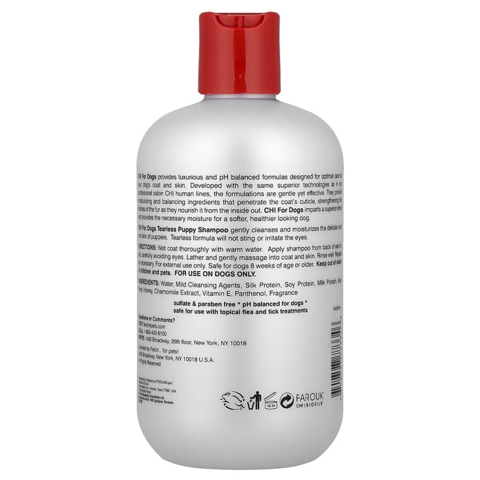 CHI voor Honden, Traanvrije Puppy Shampoo, 473ml (16 fl oz) white