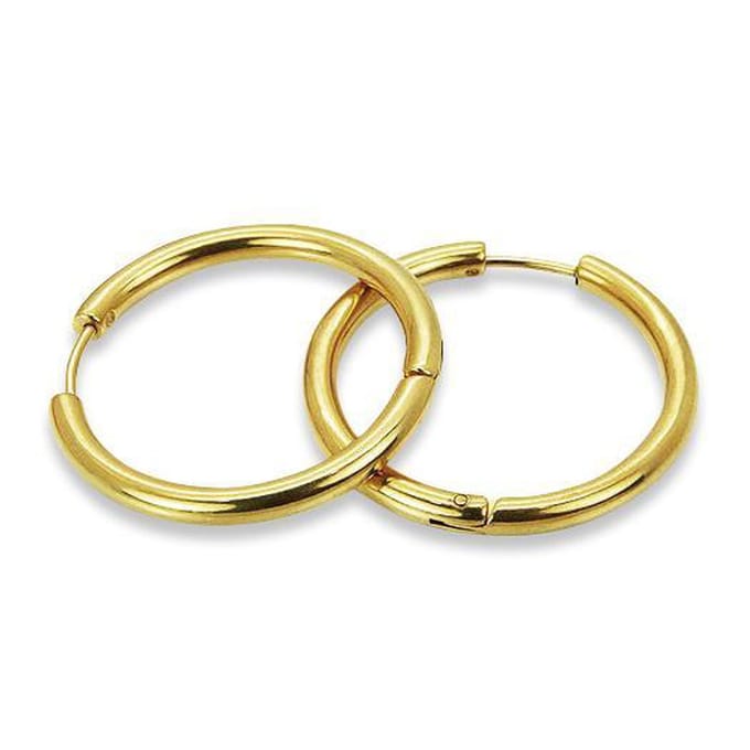 Amanto Oorbellen Davz Gold - 316L Staal - 3mm - ∅31mm