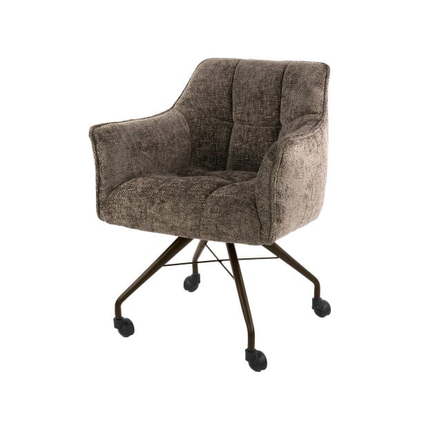 Hoyz Collection - Eetkamerstoel Raster - Taupe - 67x62x82 cm - Set van 2