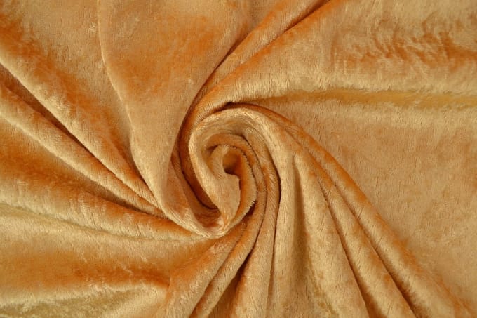 40 meter velours de panne - Okergeel - Crushed velvet - 150cm breed