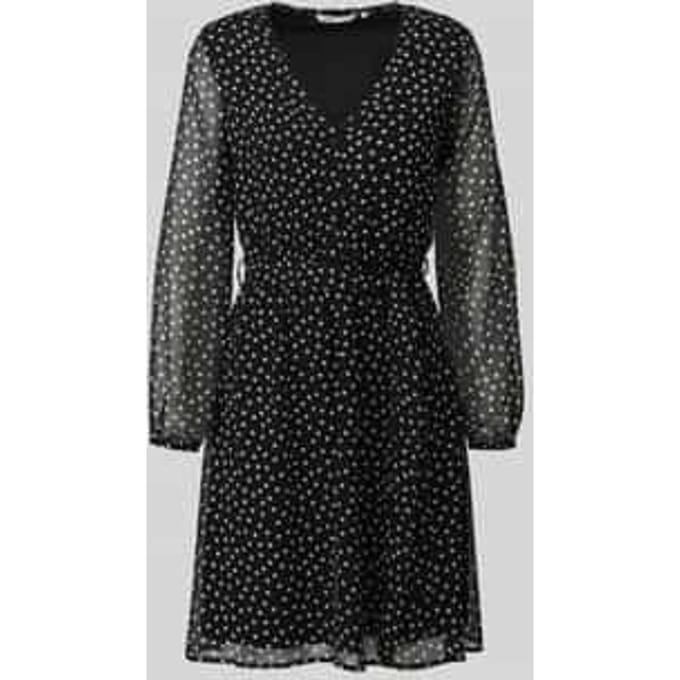 Getailleerde blousejurk met all-over motief model 'CERA'