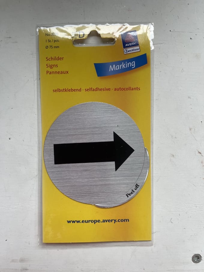 Avery pijl markering sticker aluminium