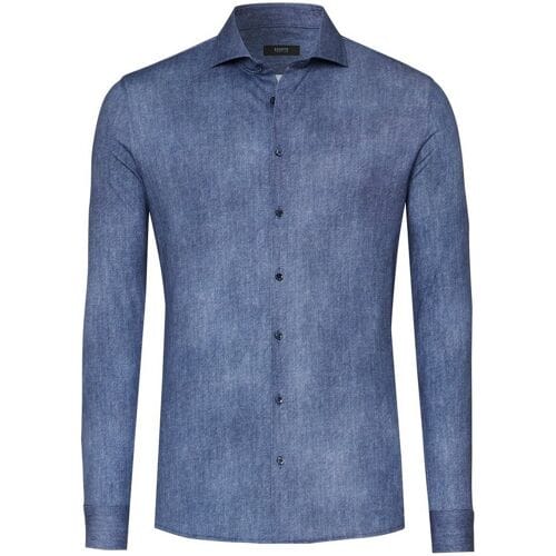 Desoto Luxury Overhemd Shark Collar Denim Look Authentic Blue / male