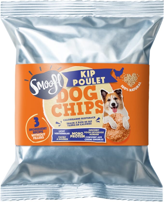 Smoofl Hondensnack Dog Chips Kip - 50 gr