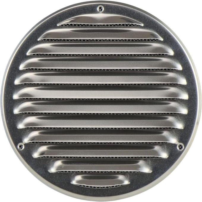 Rond Ventilatie Rooster 160mm Aluminium met Insectengaas