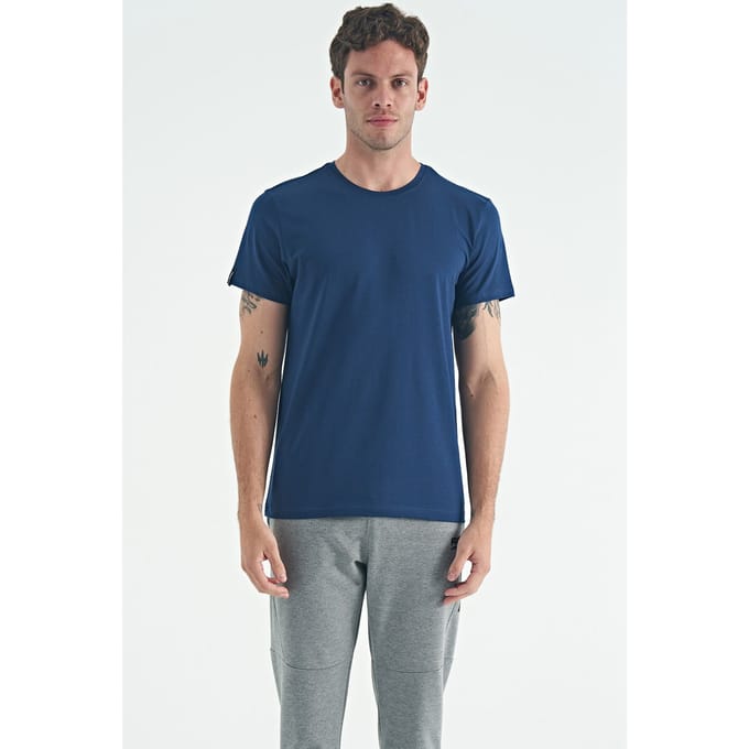 Heren Katoen Elasthaan Crew Neck T-shirt
