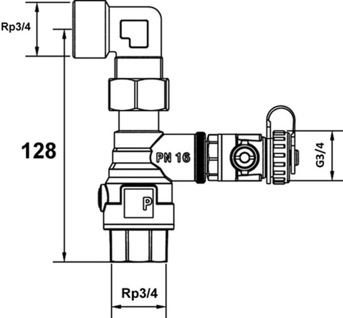 IMI Hydronic Engineering PNEUMATEX Aansluitset DLV 20 A messing, 7462000