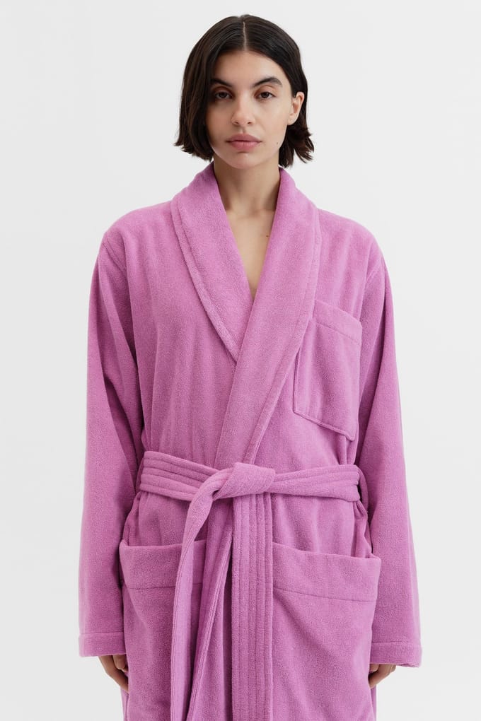 Tekla Unisex Classic Bathrobe Magenta Taglia: S | Accappatoi Outlet | Unisex | Rosa