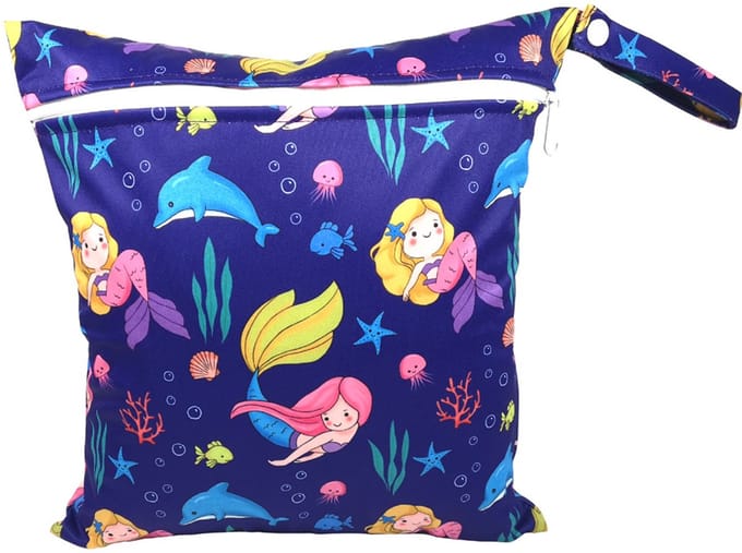 Strandtas met ritssluiting – Waterdichte strandtas – Luiertas – 28x30 cm –Zeemeermin SM190