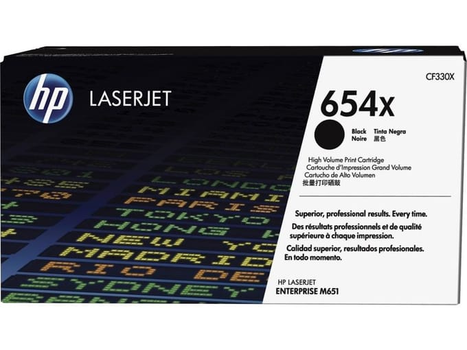HP 654X - Tonercartridge / Zwart / Hoge Capaciteit
