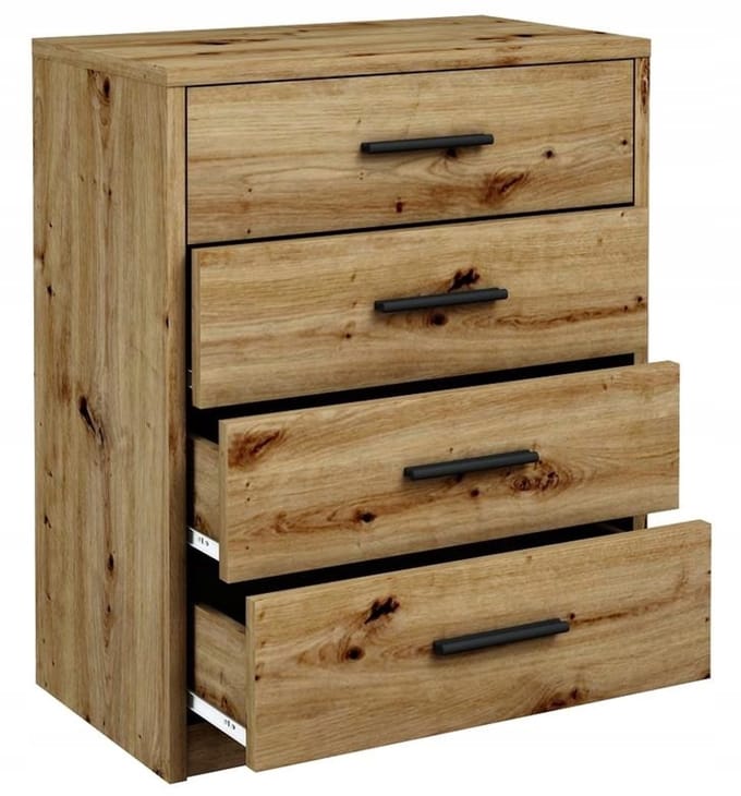 UFC BODO Serie - Dressoir - 4 Laden - 60 cm - Artisan Eiken