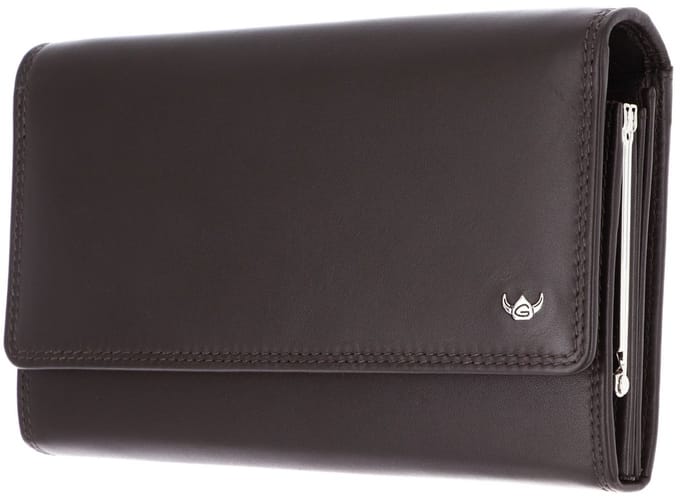 Golden Head Leren portemonnee Polo RFID Protect Bügelbörse 2801 Dunkelbraun donkerbruin