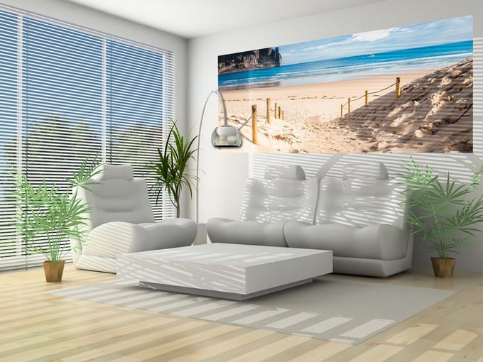 Beach Path Nature Sea SandCliff Photo Wallcovering