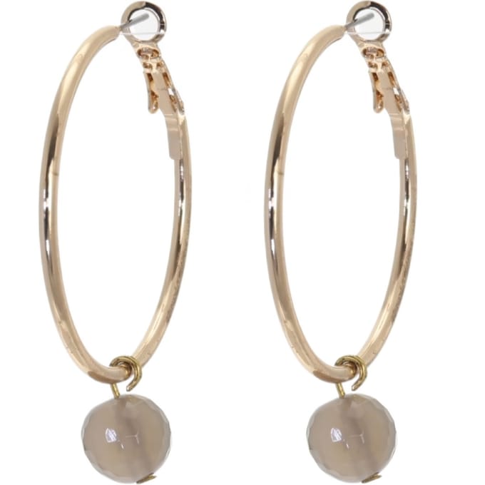 Behave - Oorbellen - Oorringen natuursteen - Bohemian chic - 5 cm